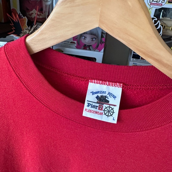 Vintage Tennessee River Pier 7 Red Crewneck Sweatshirt Men’s Large USA - Picture 2 of 9
